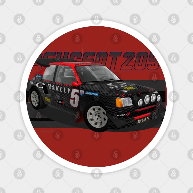 Peugeot 205 T16 Group B Magnet by PjesusArt